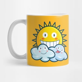 Kawaii Sun and clouds Mug